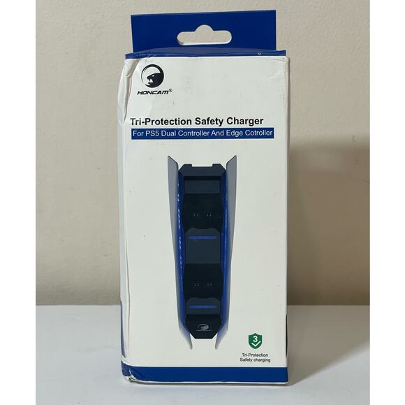 Honcam Tri-Protection Safety Dual Controller Charger PS5 DualSense Controller - Picture 1 of 5